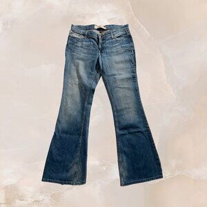 MOSSIMO Jeans Womens Vintage Sz 11 Medium Wash Low Rise Flares Y2K Zip Fly